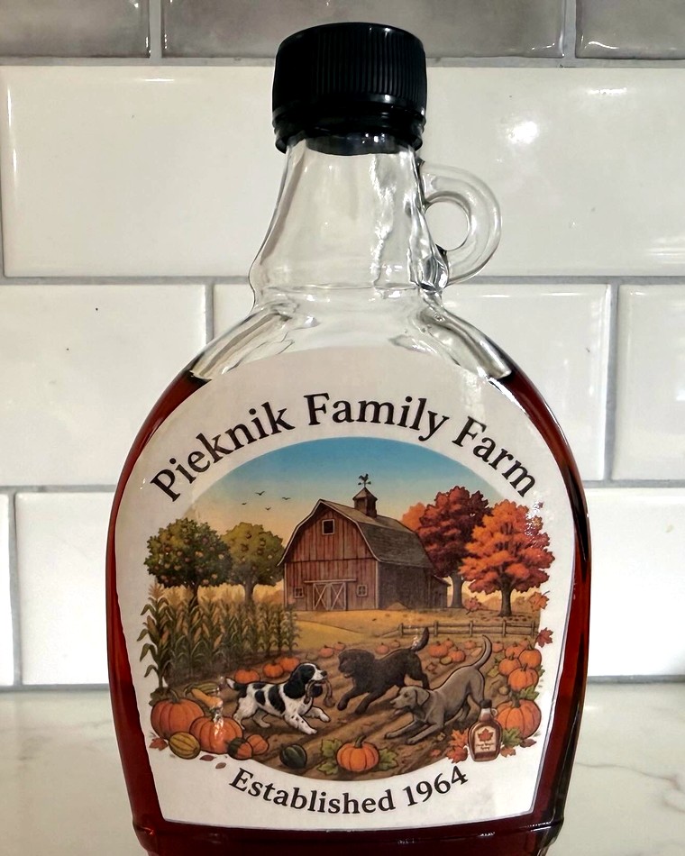 Pieknik Family Farm maple syrup, 12 oz bottle
